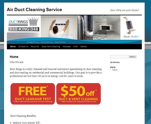Duct Kings Air Duct Cleaning Service website
